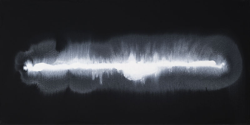 OT-FL 08, 2025, Acryltinte auf Canvas, 40 x 80 cm
