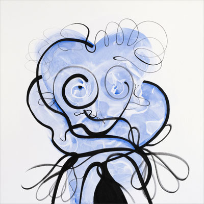 Creatura 10, 2025, Acryl auf Canvas, 80 x 80 cm