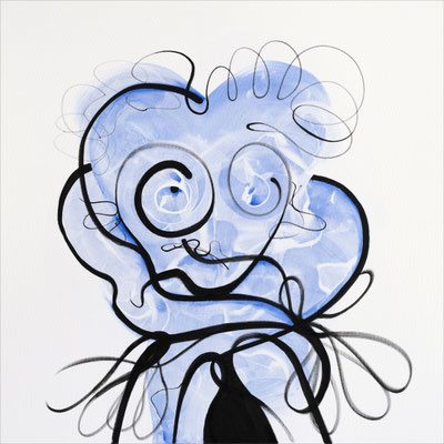 Creatura 10, 2025, Acryl auf Canvas, 80 x 80 cm