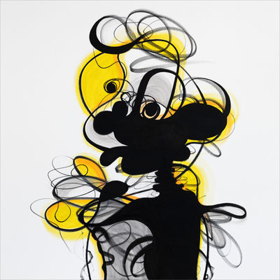 Creatura 07, 2025, Acryl auf Canvas, 80 x 80 cm