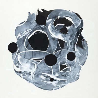 OT-pap21, 2024, Acryltinte auf Papier, 40x40 cm