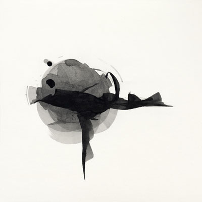 OT-pap25, 2024, Acryltinte auf Papier, 40x40 cm