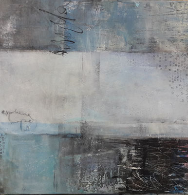 Blue 1, Acryl Mixed Media 60x60