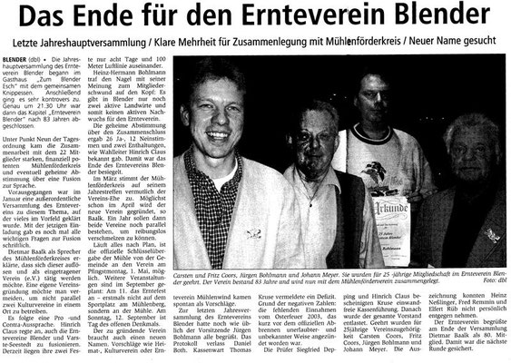 letzte JHV für den Ernteverein