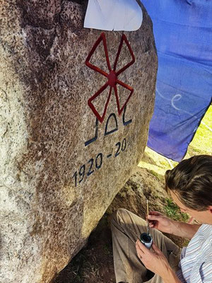 Entstehung Gedenkstein Jubiläum 100 Jahre