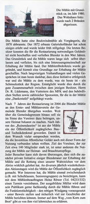 Flyer "Die Blender Mühle" 