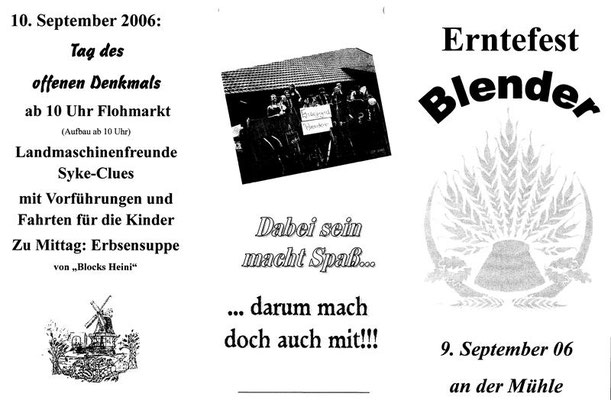 Einladung zum Erntefest / Tag des offenen Denkmals