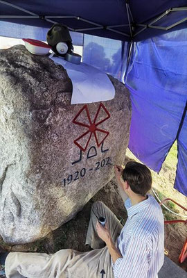 Entstehung Gedenkstein Jubiläum 100 Jahre