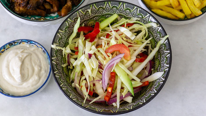 Pilz-Shawarma-Rolle vegan