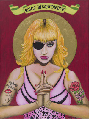 „I see you“ Acryl und Goldfolie auf Leinwand, 30 x 40 cm. Jahr 2021 • VERKAUFT