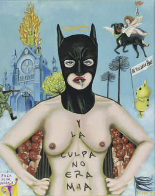 „Badwoman“ Öl auf Leinwand, 50 x 60 cm. Jahr 2023. VERKAUFT