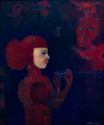 Ariadnes Traum - 50x60 cm - Öl und Acryl auf Leinwand, Bremen 2019 • PRIVATE SAMMLUNG