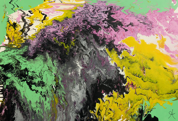 "Farbenfluss", Acryl auf Leinwand, 100 * 70 * 2 cm, 85€ zzgl. Versandkosten