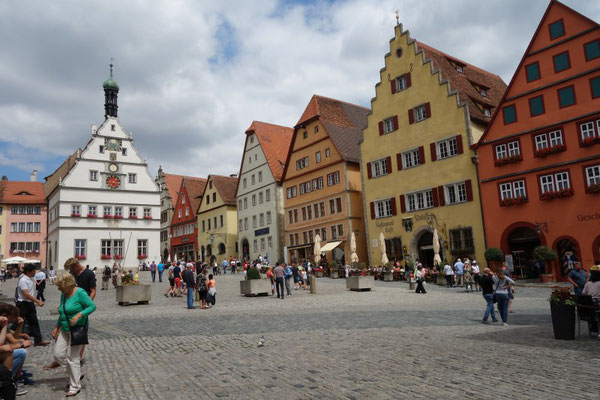 Marktplatz in Rothenburg ob der Tauber.