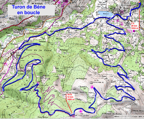temps de passage à la cabane du Turon