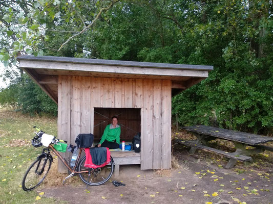 Geschützt vor dem Wind im Shelter