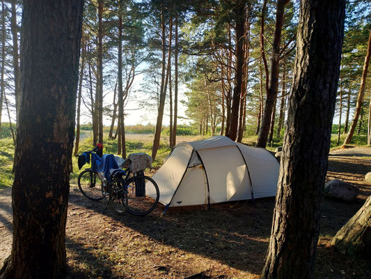 Camping an der Nordküste Estlands