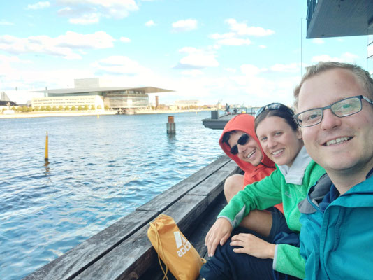 Pause am Hafen in Kopenhagen