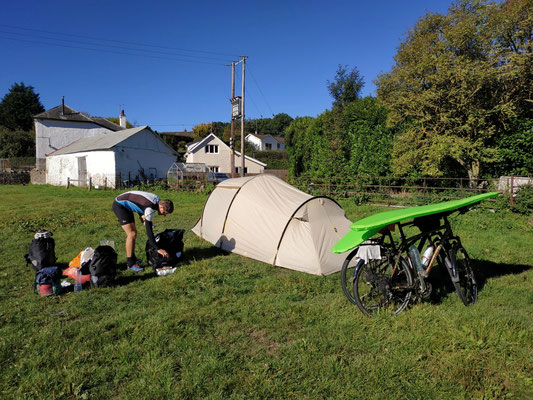 Beim zusammenpacken am Morgen