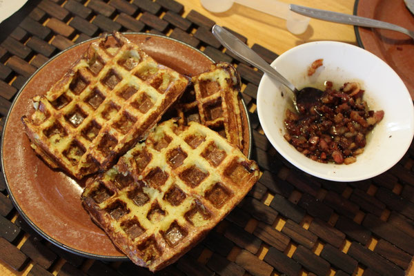 Kartoffelpuffer aus dem Waffeleisen