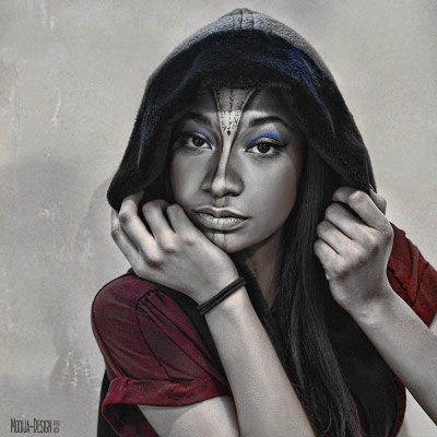 Model J'nice in samenwerking met Esther Smallegoor visagie en Ilse voor Mooija-Design