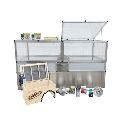 Großes ALLTOP Frühbeet-Set (XXL) - 206 x 103 cm mit Schutz vor Fressfeinden