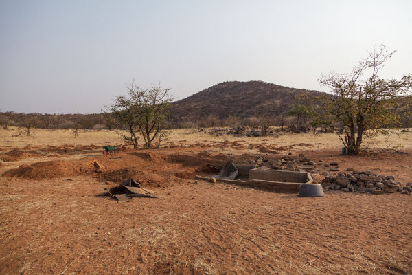 Sanierung der Wildtier-Wasserstelle im Kunenegebiet in Namibia 2017, ©Foto: Eva Bauer