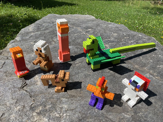Drache Funki und seine Freunde aus Lego ® (Aaron, 5 1/2 Jahre)