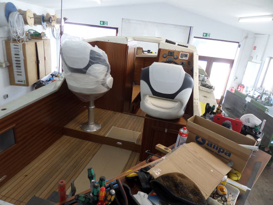 Bootsbau Sager Ratzeburg Motorboot Refit Innenausbau Cockpit Cockpitausbau