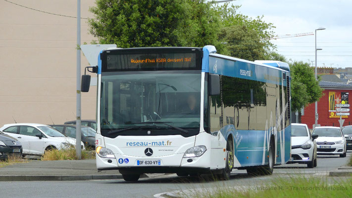 Mercedes Citaro 2 N lors de l'inauguration du réseau MAT, Gares