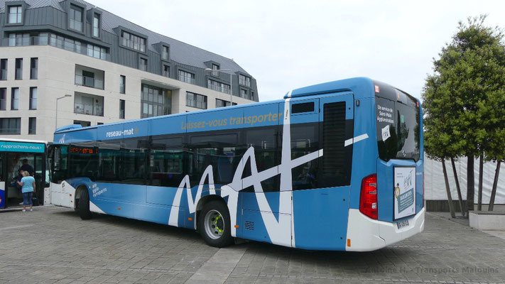 Mercedes Citaro 2 N lors de l'inauguration du réseau MAT, Gares