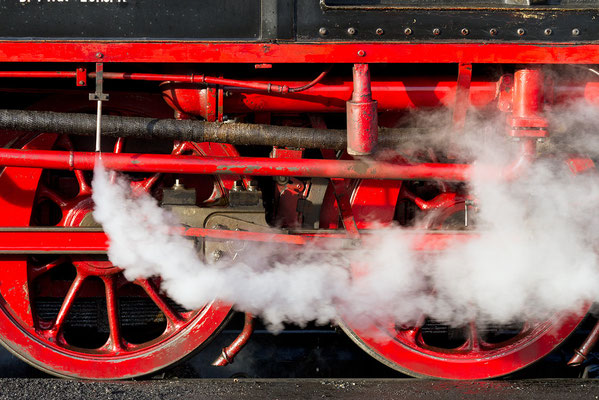 Harzer Schmalspurbahnen - Fahrwerk der Dampflokomotive der Baureihe 99 - Bild 001 - Foto: Regine Schadach