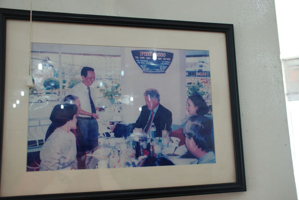 Vietnam, Ho Chi Minh City, In diesem Restaurant war Bill Clinton