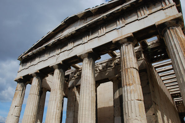 Griechenland: Athen: Agora (Marktplatz) mit Hephaistos Tempel (besterhaltendster Tempel Griechenlands)