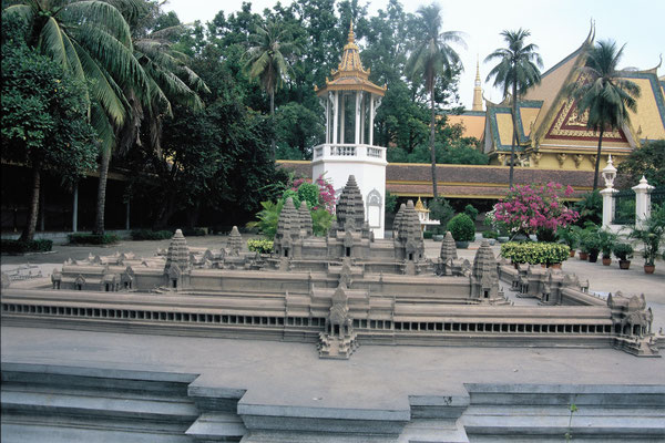 Kambodscha, Königspalast, Phnom Penh, Modell Angkor Wat