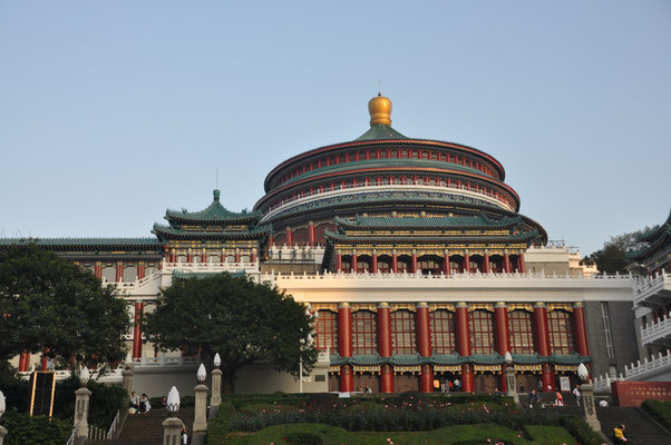China, Chongqing, Volksplatz mit Volkspalast