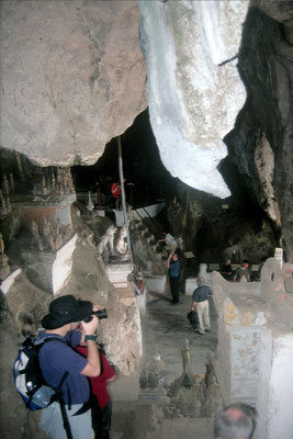 Laos, Pak Ou Höhle am Zusammenfluss Mekong und Nam Ou Fluss