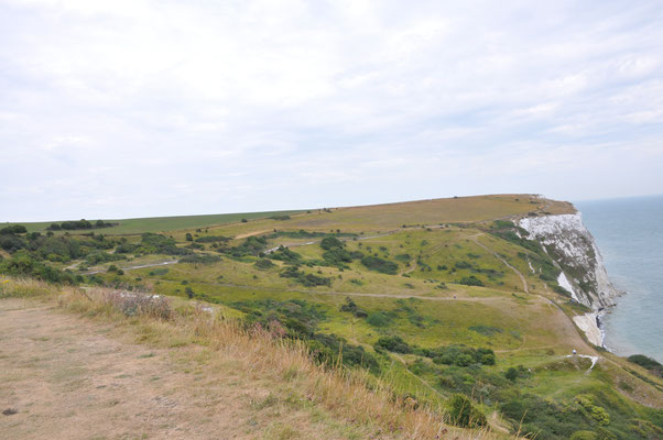 England, Auf dem Weg nach Irland: Station am Kreide Felsen von Dover