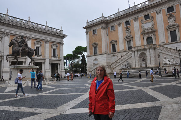 Italien, Rom, Kapitolsplatz mit dem Reiterstandbild von Kaiser Marc Aurel