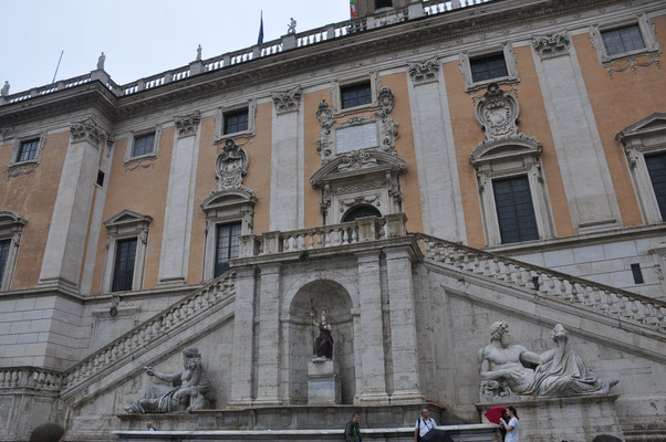 Italien, Rom, Kapitolsplatz mit dem Reiterstandbild von Kaiser Marc Aurel