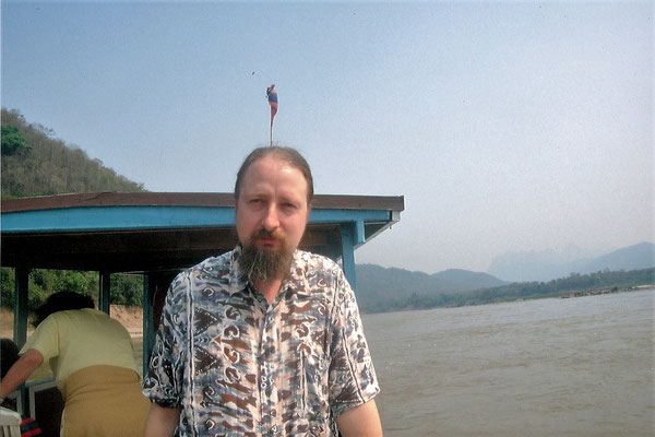 Laos, Bootsfahrt auf dem Mekong