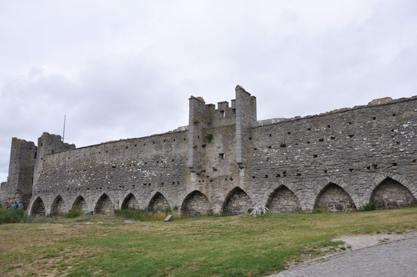 Schweden, Gotland, Visby mit Kathedrale und Stadtmauer