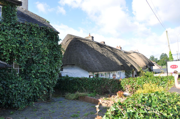 Irland, Adare mit strohgedeckten Häusern