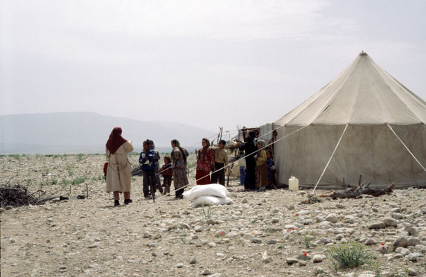 Iran, Besuch in einem Lager der Kaschgai Nomaden