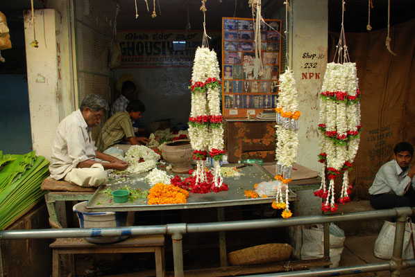 Indien, Mysore: Markthallen und Kusthandwerk