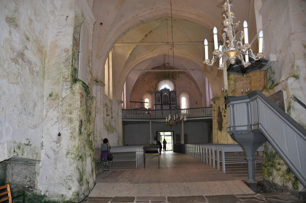 Estland, Insel Saarema, Steinkirche von Valjala