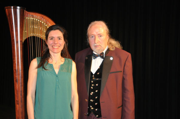 KuBe Harfen Konzert "Soñando en Español"mit Verena Jochum am 21. Februar 1925 im Schlosskeller Saarbrücken. Michael Britz (Veranstalter).