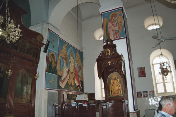 Jordanien, Madaba, griechisch-orthodoxe Kirche mit antiker Palästinakarte
