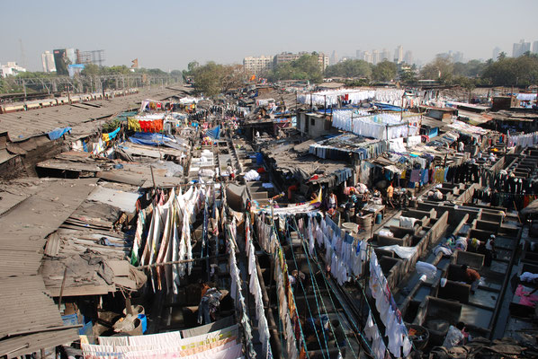 Indien, Mumbai (Bombay),  Städtischer Waschplatz, „Dobhi Ghat“
