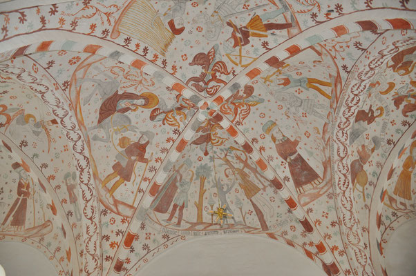 Dänemark, Fanefjord, Ort und Kirche mit Kalkmalereien aus dem 14. Jahrhundert